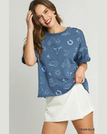 Cowgirl Graphic Top-Shirts & Tops-Umgee-Small-Denim-taninitrio