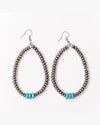 Turquoise Teardrop Earrings-Earrings-West & Co-taninitrio