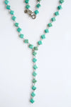 Turquoise Diamond V Necklace-Necklaces-West & Co-taninitrio