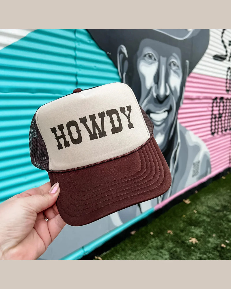 Howdy Trucker Cap-hat-Turquoise and Tequila-taninitrio