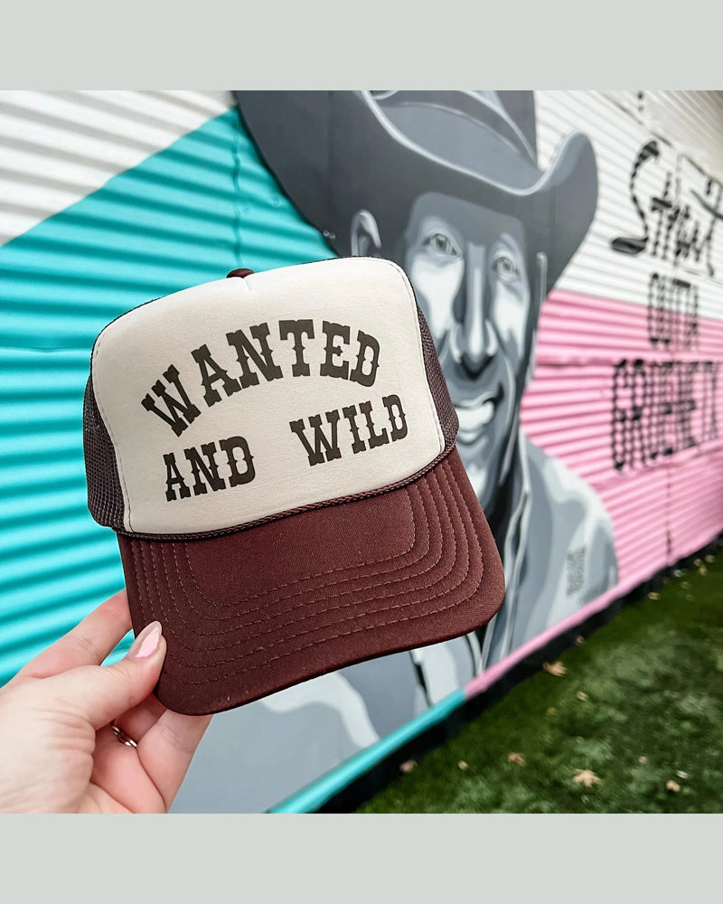 Wanted And Wild Trucker Cap-hat-Turquoise and Tequila-taninitrio