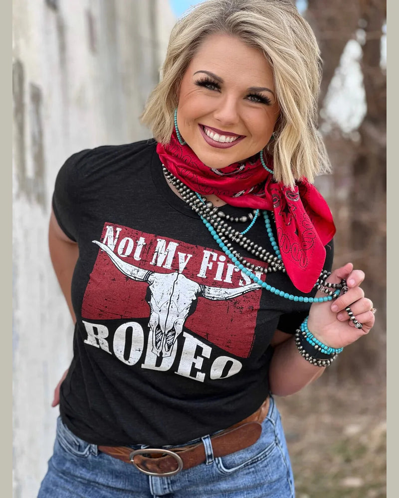 Not My First Rodeo Tee-Shirts & Tops-Texas True Threads-Small-Black-taninitrio