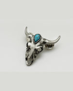 Steer Head Hat Pin-Hat Pins-Jennifer Ponson-Turquoise-taninitrio