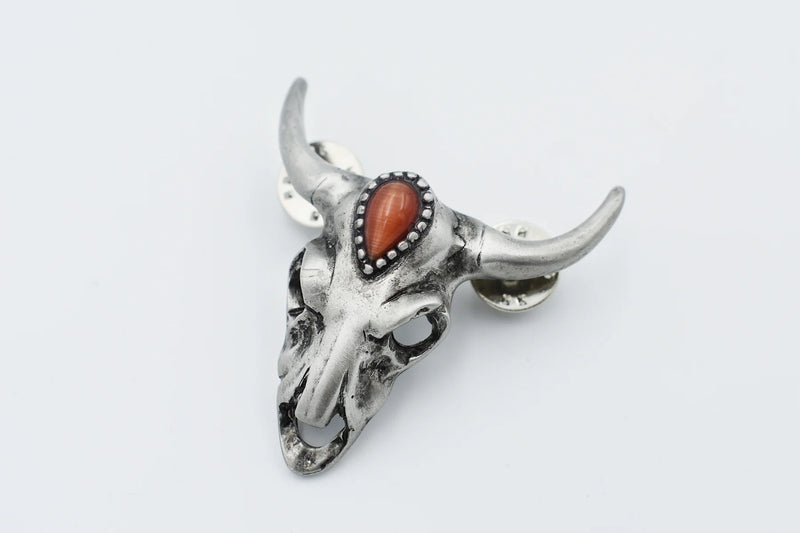 Steer Head Hat Pin-Hat Pins-Jennifer Ponson-Coral-taninitrio