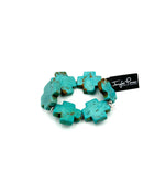 Turquoise Cross Bracelet-Bracelets-Jennifer Ponson-Medium-taninitrio