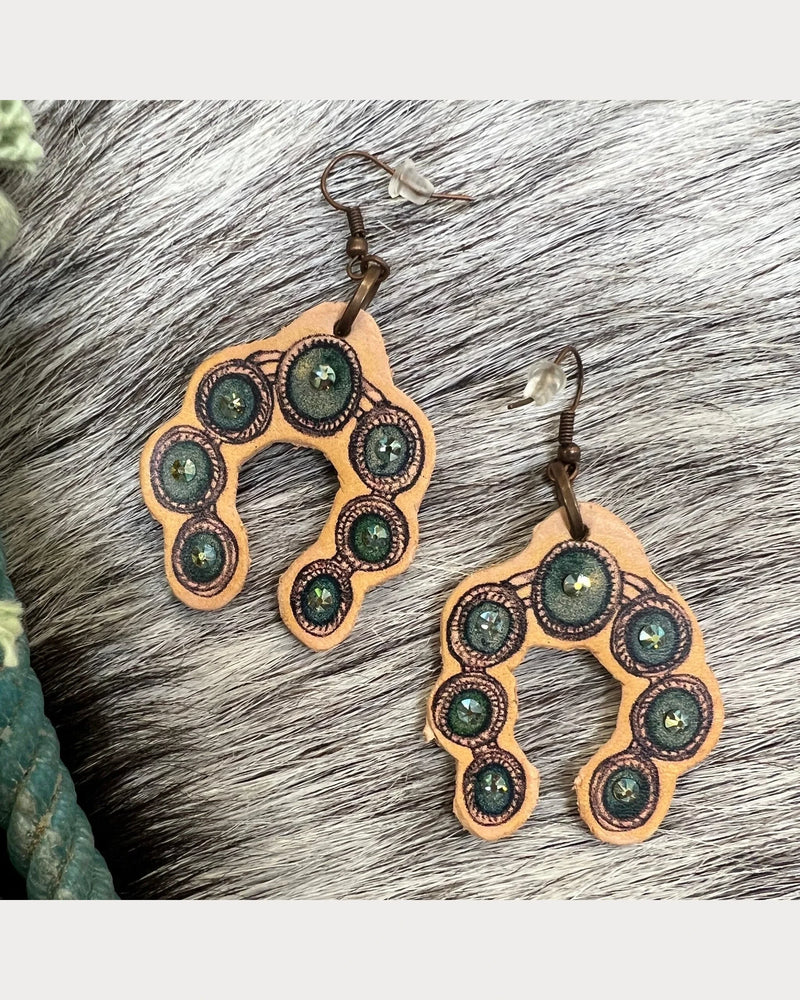 Sedona Naja Leather Earrings-Earrings-XOXO ART & CO-taninitrio