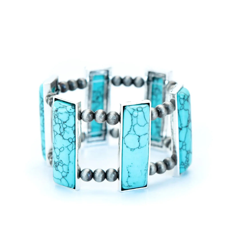 Turquoise Bar Bracelet-Rings-West & Co-taninitrio