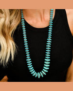 Faux Navajo Pearl Turquoise Necklace-Necklaces-West & Co-taninitrio