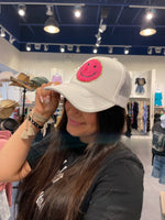 Patch Hats-Hats-Lucky Girl Boutique-Pink Smiley-taninitrio