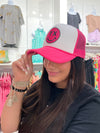 Patch Hats-Hats-Lucky Girl Boutique-Hot Pink TX Smiley-taninitrio