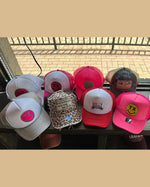 Patch Hats-Hats-Lucky Girl Boutique-Pink Smiley-taninitrio