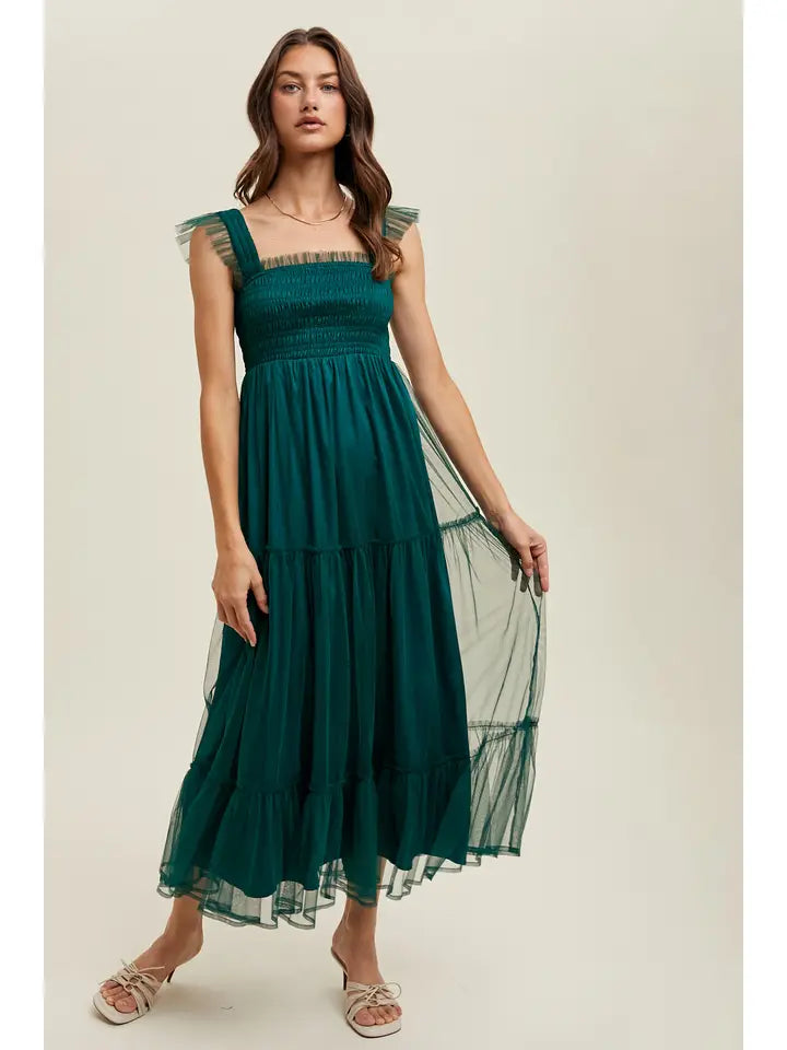 Organza Tiered Midi Dress-Dresses-Very J-T.Green-Small-taninitrio