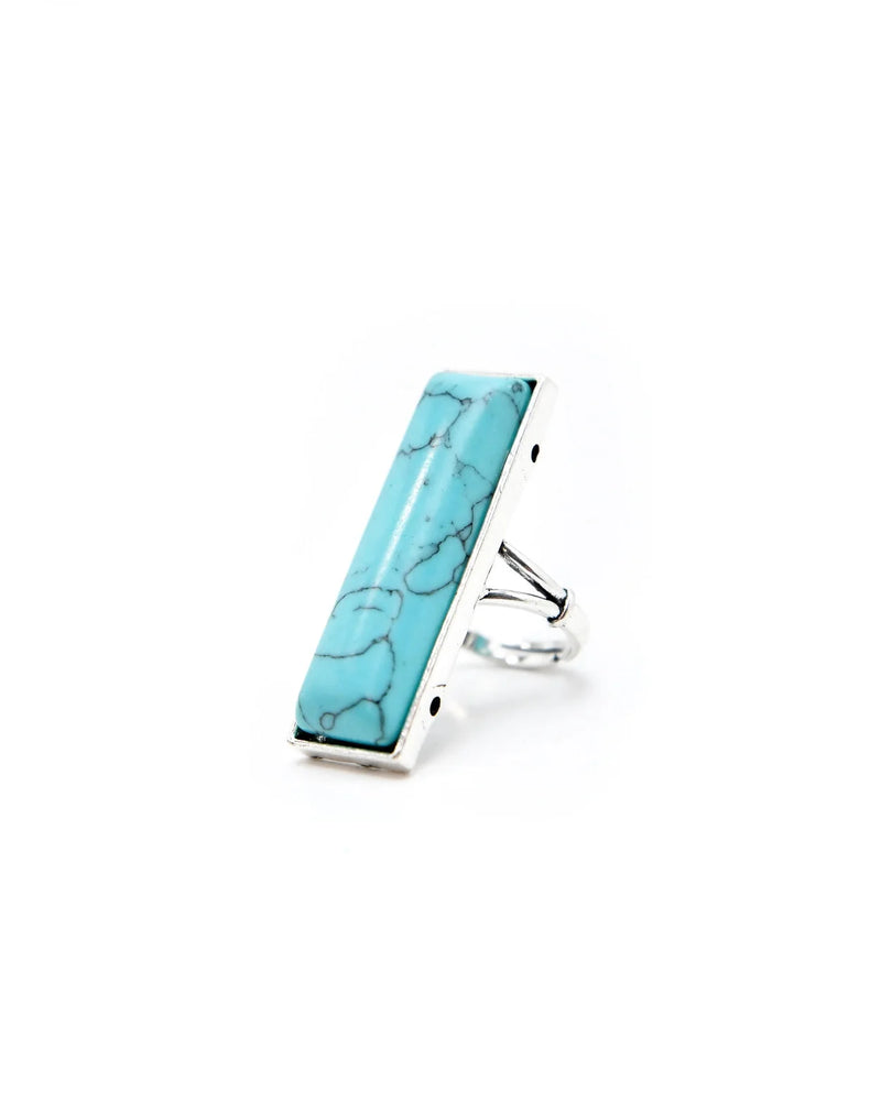 Turquoise Bar Ring-Rings-West & Co-taninitrio