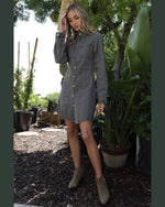 Button Down Denim Dress-Dresses-Blue Buttercup-Small-Black-taninitrio