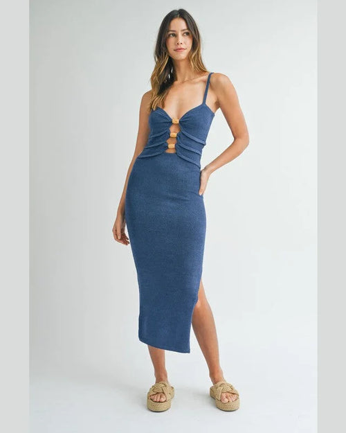 Bodycon Cut Out Dress-Dresses-Mable-Navy-Small-taninitrio