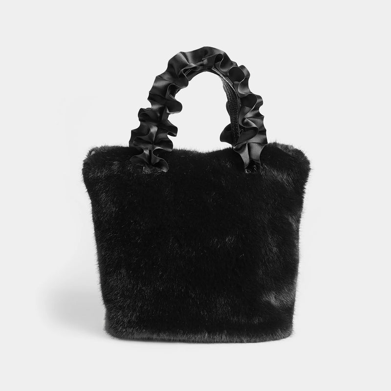 Fur Wristlet-Accessories-tgbBRANDS:Coco+Carmen,Whispers-Black-taninitrio