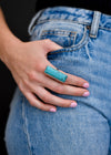 Turquoise Bar Ring-Rings-West & Co-taninitrio