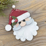 Christmas Wooden Ornaments-Holiday Ornaments-Willow's Corner-Santa Face-taninitrio