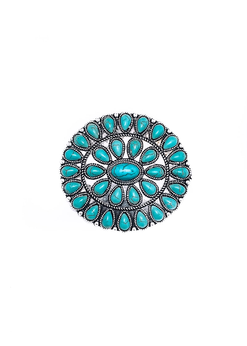 Turquoise Cluster Ring-Rings-West & Co-taninitrio