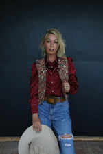 Paisley Weaved Vest-Vests-Turquoise Haven-Paisley-Small-taninitrio