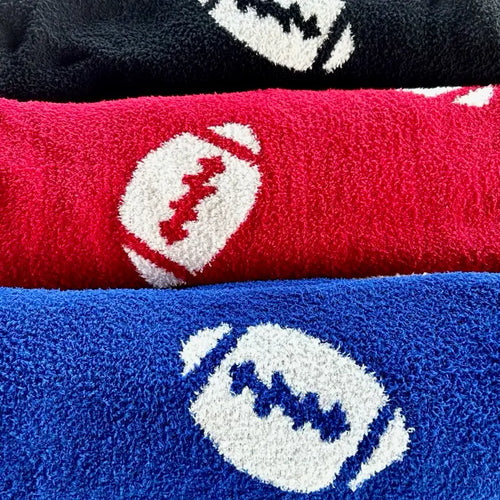 Football Blankets-Blankets-Babe Wholesale-Blue-taninitrio