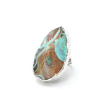 Turquoise Stone Ring-Rings-West & Co-Silver-taninitrio