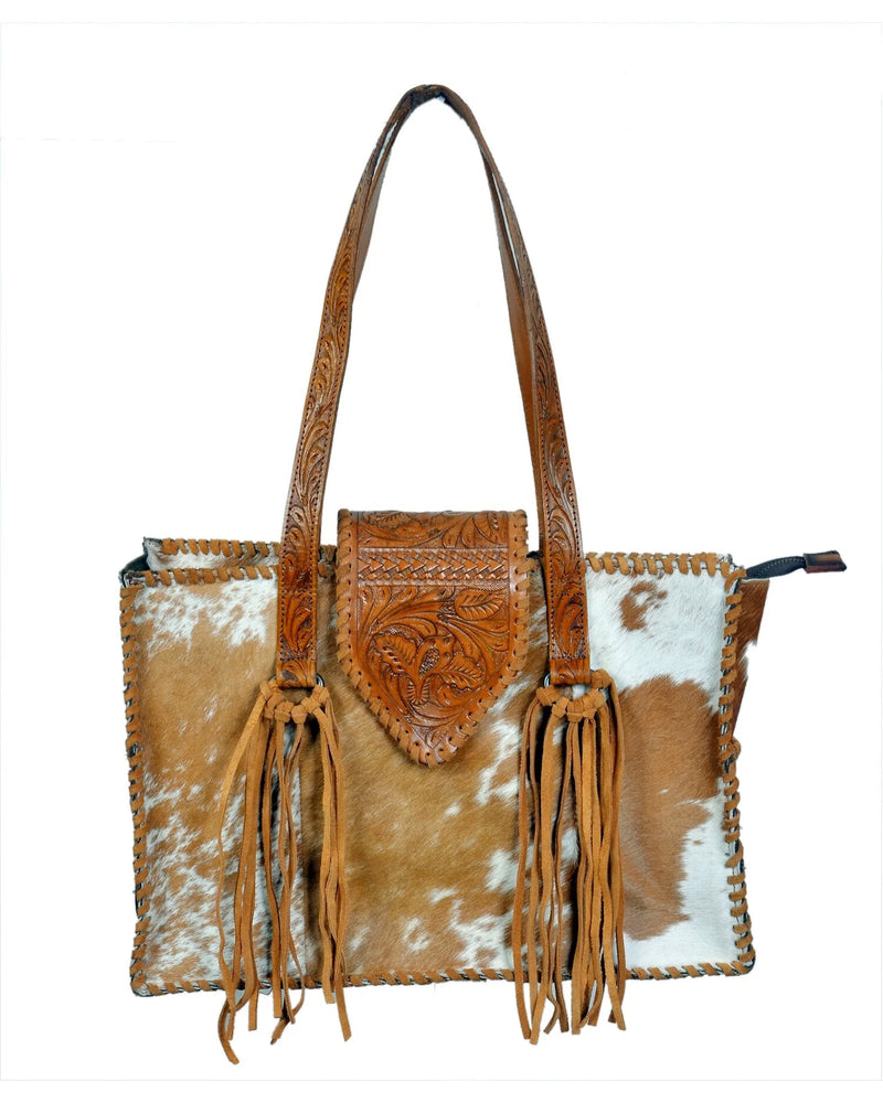 Hair On Hide Tote-Handbags-Rafter T Ranch Company-taninitrio