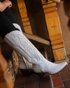 Tall White Pattern And Inlay Boot-Boots-Corral Boots-6-taninitrio