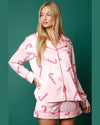 Candi Cane Satin PJ Top-Shirts & Tops-Peach Love California-Small-Light Pink-taninitrio