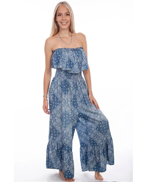 Bandana Jumpsuit-Jumpsuit-Scully-Blue-XS-taninitrio