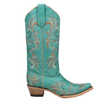 Stud and Embroidery Turquoise Boots-Boots-Corral Boots-Turquoise-6-taninitrio