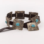 Fluted Concho Belt-belts-J Alexander Rustic Silver-Black-taninitrio