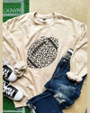 Leopard Football Sweatshirt-Sweatshirt-D&E Tees-Small-Sand-taninitrio